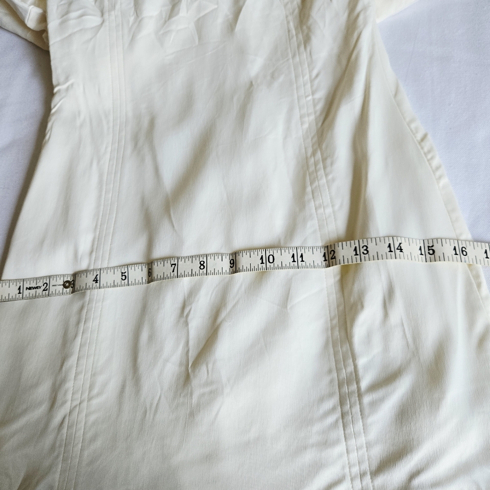 ZARA I NWT M Voluminous Satin Effect Mini Dress I ecru white - Picture 11 of 12